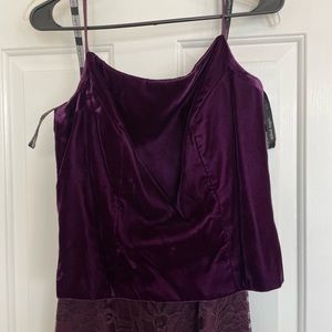 Alfred Angelo purple pant set velvet and lace